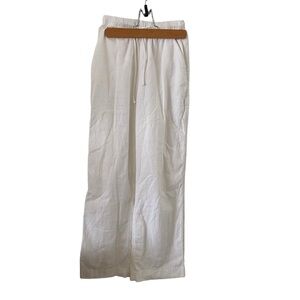 Abercombie & Fitch Linen and Cotton Blend White Pants Size XXS